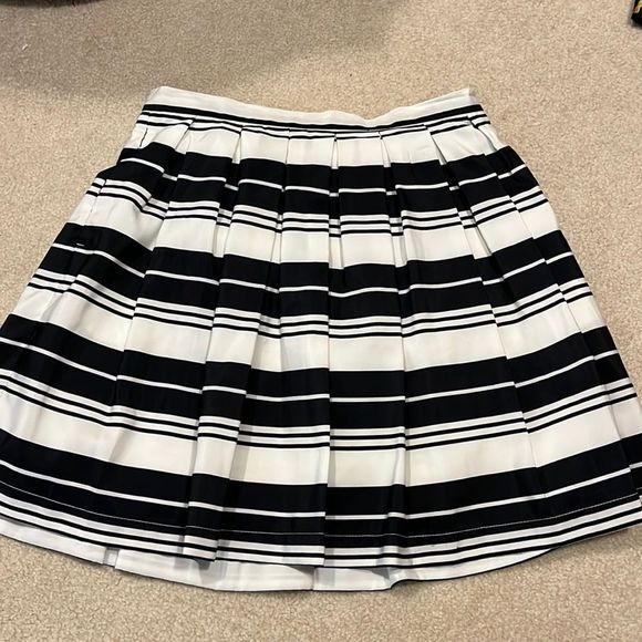Navy and white pleated skirt - Picture 1 of 2